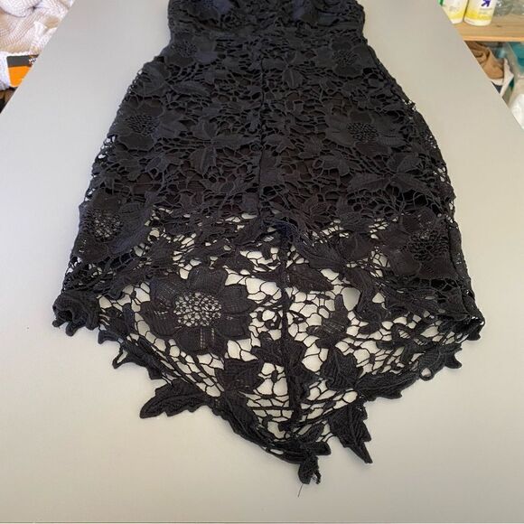 ASTR THE LABEL Samantha Lace Hi-Lo Illusion Lace Dress Black Size XS - Picture 6 of 13